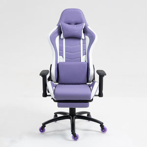 <span class=keywords><strong>Chaise</strong></span> de jeu <span class=keywords><strong>noble</strong></span> de couleur violette pour femmes, coussin épais, <span class=keywords><strong>chaise</strong></span> de bureau ergonomique, capacité de 400 livres, <span class=keywords><strong>chaise</strong></span> de course - Product Image 3