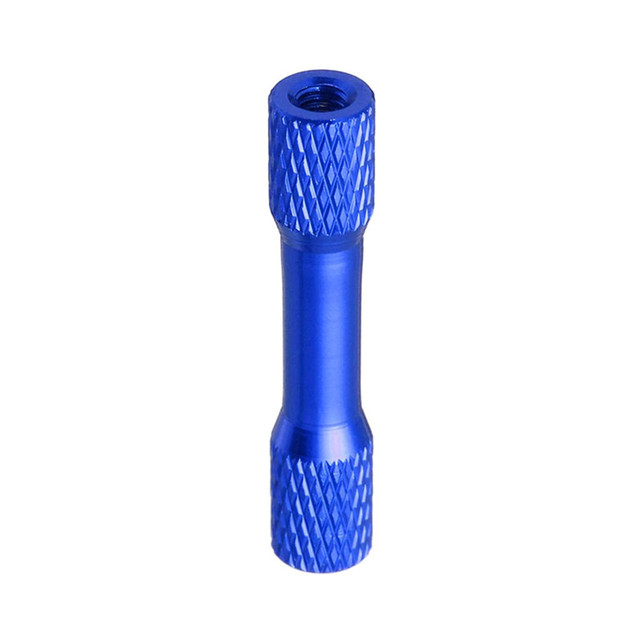 M3 M4 Colored Aluminum 7075 Round Knurled Standoff Spacers Pillar Connector Long Nuts