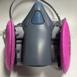 Pabrik langsung 7502 Set masker <span class=keywords><strong>Gas</strong></span> setengah wajah Respirator Kimia dengan filter ganda terbuat dari silikon - Product Image 1