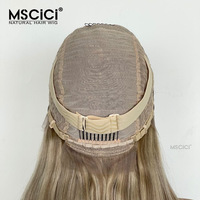 Perruque Lace Frontale 13x6 en Cheveux Humains Brésiliens, Lisse, Couleur Blonde Mèches, Ligne de Cheveux Invisible, Couleur Personnalisée, 100% Cheveux Humains