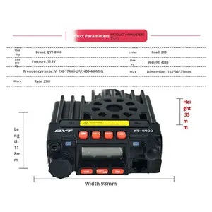 Vente en gros <span class=keywords><strong>Mini</strong></span> interphone monté sur voiture Qytkt8900 talkie-walkie tout-terrain auto-conducteur haute puissance pour radio - Product Image 1
