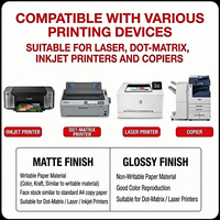 Feuille d'autocollants format A4 (63,5 x 72 mm) – 12 étiquettes par feuille pour imprimante laser/jet d'encre – Étiquettes blanches imprimables pour emballage A4