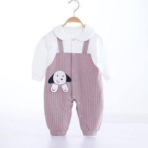 Tutina per Neonati Guai in Cotone a Maniche Lunghe, <span class=keywords><strong>Body</strong></span> con Simpatico Cucciolo Cartoon, Traspirante e Morbido, Unisex - Product Image 5