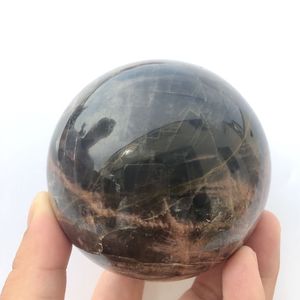 Bolas de cristal de Reiki mágico, Bola de esfera de cuarzo de cristal de roca negra Natural, gran oferta - Product Image 1