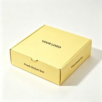 Boîte à frites biodégradable personnalisée pour la restauration rapide, boîte en papier pour poulet frit avec compartiment à sauce