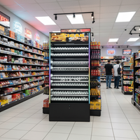 Étagère de présentation de tabac avec éclairage RVB pour station-service et magasin de tabac, vitrine à cigarettes verrouillable, armoire de présentation de cigarettes en métal