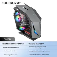 Sahara Beast D910M Gaming Full Tower Coque d'ordinateur en verre ATX entièrement transparente