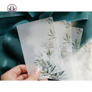 Biglietti Floreali Eleganti Personalizzati in Carta Glassine 8x12 <span class=keywords><strong>Cm</strong></span> per Inviti e Biglietti di Ringraziamento - Product Image 1