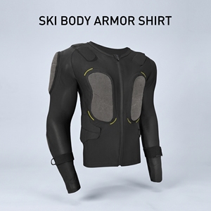 YOUNGSON Armure de protection corporelle pour le ski d'hiver, avec protections NBR EVA, fermeture éclair intégrale, manches longues, légère, pour poitrine, dos, épaules et coudes - Product Image 6
