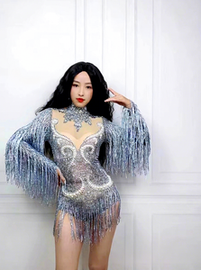 <span class=keywords><strong>Robe</strong></span> de soirée élégante pour femmes européennes et américaines, <span class=keywords><strong>robe</strong></span> de soirée légère et luxueuse, <span class=keywords><strong>robe</strong></span> moulante à manches longues avec des franges en perles, <span class=keywords><strong>robe</strong></span> sexy - Product Image 3