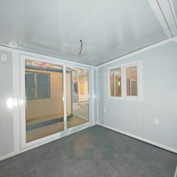 EU-Standard 20ft Erweiterbares Containerhaus Vorgefertigtes Luxus 2-Zimmer Modulares Haus Schnell Montierbares Fertighaus Komplettlösung