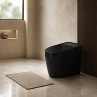 WC intelligent en céramique pour la maison, avec abattant automatique, réservoir encastré inclus, siège chauffant, sans limite de pression d'eau