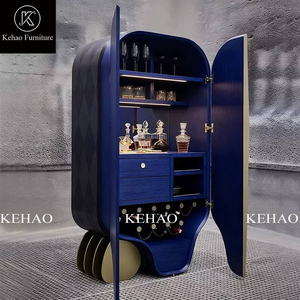 Italian Light Luxury Wine <b>Cabinet</b> High-end Villa Living Room <b>Wall</b> Household <b>Display</b> Solid Wood Storage Fowt37 High Luxury Wine - Product Image 2