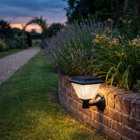 Lampe solaire de jardin 2026 avec design à lignes verticales, lampe d'architecture moderne, différentes options