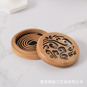 Bamboo <b>Incense</b> <b>Box</b> With Engraved Design For Aromatherapy Diffuser Use Customizable Size And Thickness Hand Made - Product Image 4