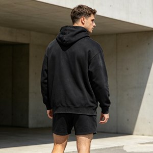 Ensembles de sweats à capuche streetwear 520 g/m² de haute qualité pour hommes, sweats à capuche personnalisés vierges, coupe oversize zippée, style boxy, très demandés - Product Image 3