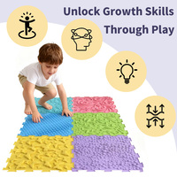 Set Matras Puzzle Sensorik TPE Aman, Non-Toksik, Sistem Interlocking, untuk Merangkak, Bermain, Edukasi Dini Anak, Terapi Shiatsu Kaki Montessori