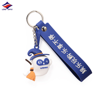 Rongzhiyu — porte-clés en PVC 3D, bricolage, Logo personnalisé, poupée de dessin animé, artisanat, cadeau, vente en gros, 15 ans