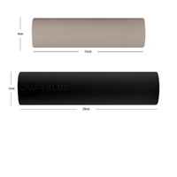 Barre d'haltères à tête plate en silicone avec bord en silicone antidérapant pour hommes, femmes, enfants - Utilisation à domicile, entraînement sportif et fitness
