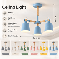 Plafonnier coloré de style nordique Macaron pour salon, chambre à coucher, salle à manger, chambre d'enfant, crèche, luminaire moderne pour enfants
