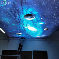 Panneaux muraux acoustiques LeArt 3D Ciel étoilé, thème planètes spatiales oniriques, pour faux plafond