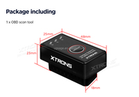 Escáner Inalámbrico Bluetooth OBD2 II XTRONS OBD01S, Herramienta de Diagnóstico Automotriz con Pantalla, Interruptor de Encendido/Apagado