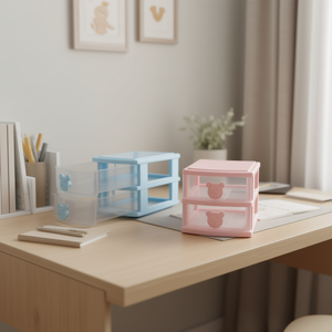 Organizador de Cajones de Plástico Zaa, 14.5x11x10 cm, Doble Nivel, Desmontable, para Organización del Hogar y Habitación Infantil - Product Image 2