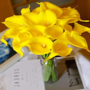 Lys — Bouquet de fleurs en Latex artificielles réalistes, 15 pièces, véritables tactile, pour un Bouquet de mariage, pour décorer la maison - Product Image 4