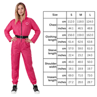 Combinaison de costume inspirée des calmars, fabrication sur mesure, vente en gros, unisexe adulte, polyester rose