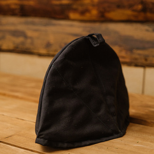 Chapeau de sauna en coton biologique à base de plantes naturelles de sapin noir, accessoire de spa, idéal pour la relaxation en hammam et le bain. - Product Image 4