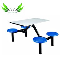 Ensembles de restaurants modernes en panneaux de bois durables pour usage scolaire, table et chaises de salle à manger confortables
