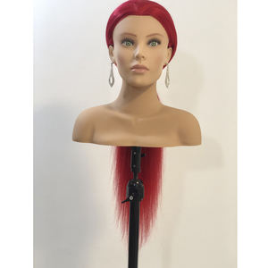 Longue poupée factice de mannequin d'épaule complète avec des cheveux humains pour la formation de coiffage pratiquant des coiffures sur la tête de Mannequin d'épaule - Product Image 3