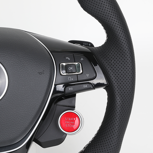 Volante Deportivo de Fibra de Carbono con Botón de Encendido y LED para Volkswagen <span class=keywords><strong>VW</strong></span> Golf 5 6 7 MK7 <span class=keywords><strong>Polo</strong></span> <span class=keywords><strong>GTI</strong></span> Passat B8 Tiguan Jetta Arteon T-Roc - Product Image 5