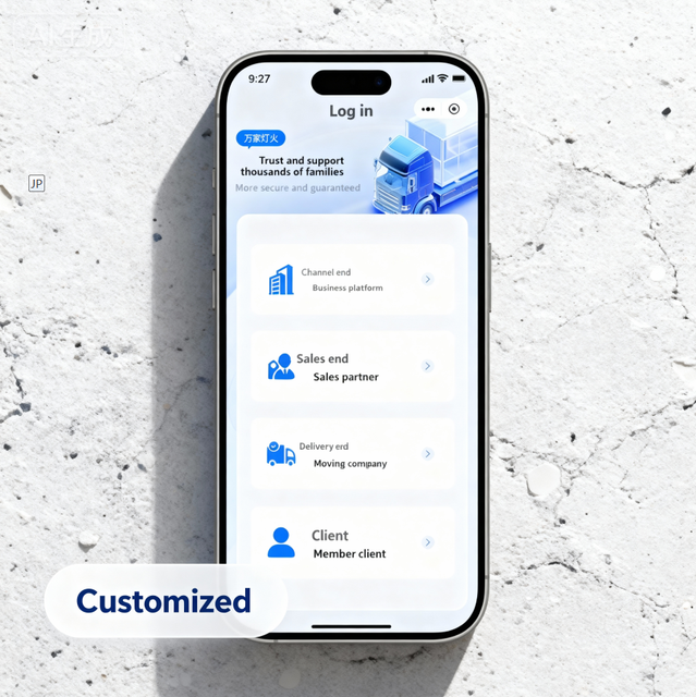 Customized Integrated Logistics Digital Platform Software for Mobile Desktop Use Source Code Included Moving Services Delivery