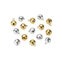 Offre Spéciale – Petites clochettes de Noël en laiton argenté de 6 mm, imprimées UV, certifiées, pour l'artisanat DIY des enfants et la décoration de la maison