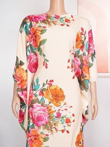 Abiti lunghi in Chiffon abito da ballo Abayas Dashiki stampa floreale ampio Boubou abito da donna - Product Image 5