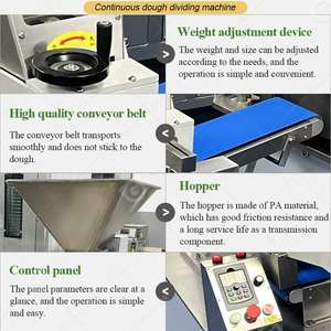 Máquina Automática Industrial Hidráulica para Moldear, Pesar y Cortar Bolas de Masa Redondas para Pizza - Product Image 4