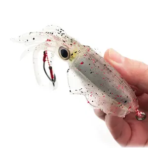 OEM 15厘米60g新型发光硬鱿鱼钩夹具钓鱼诱饵