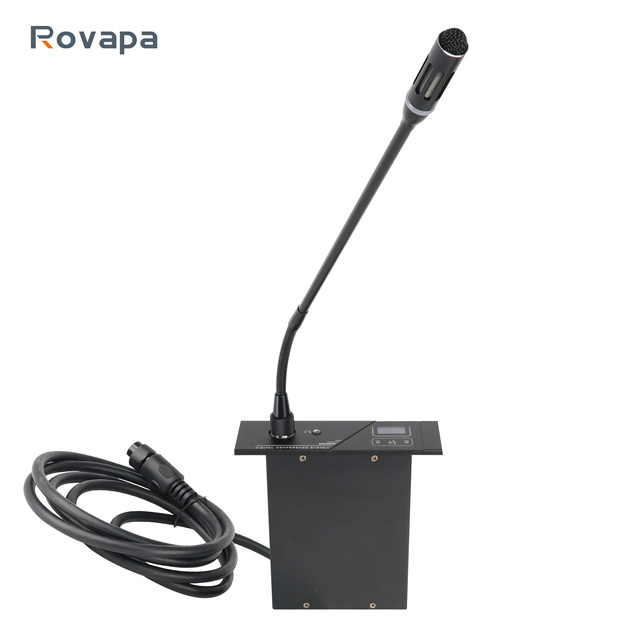 RV-260B Digital Wired Aluminum Panel Conference System With Embedded Analog Passive DC24V Operation Gooseneck Microphone Vocal