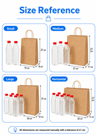 Bolsa de Papel Kraft Ecológica de Lujo con Asa Retorcida, Reciclable, Impresa Personalizada para Pizza, Panadería, Cafetería, Embalaje de Regalos, Venta al Por Mayor, OEM