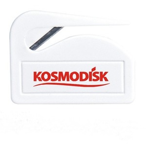 Kosmodisk <b>Plastic</b> <b>Letter</b> Opener Crescent Shape White Portable Cutting Tool For Office Use - Product Image 1