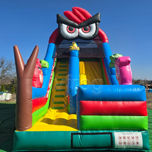 Outdoor Inflatable Water <strong>Slide</strong> with Climbing Wall and Cartoon <strong>Animal</strong> Design for Trampoline Parks PVC Material - Product Image 2