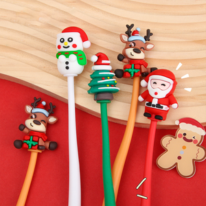 MOKA Weihnachten Silikon Gel Stift niedlichen Cartoon Weihnachts serie neutralen Großhandel Stift für Weihnachts geschenk - Product Image 3