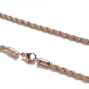 BESP1002 Siyah/Rose Altın Hiphop 3mm <span class=keywords><strong>4mm</strong></span> 316L Paslanmaz Çelik Halat Zincir Kolye Bükümlü Zincir Erkekler İçin Toptan Fiyat - Product Image 4