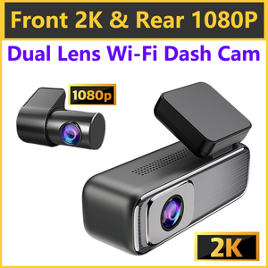Véritable caméra de tableau de bord de voiture Wifi avant et arrière à double objectif 2K <span class=keywords><strong>DVR</strong></span> dashcam caméra de voiture <span class=keywords><strong>DVR</strong></span> WF16 avec moniteur de stationnement 24H Offre Spéciale aux États-Unis et au Japon