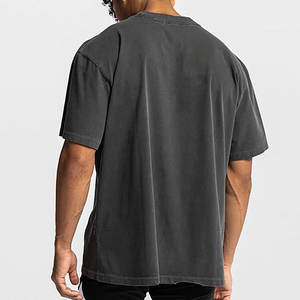 Camiseta Oversize de Felpa Francesa de Alta Calidad, Camisetas Casuales de Diseñador, Camiseta Lisa de Algodón 100% de Gran Gramaje, Fabricante - Product Image 4