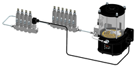 Distributeur de graisse standard à ligne unique en acier inoxydable, compatible, remplacement personnalisé, support pour l'exploitation minière et ferroviaire