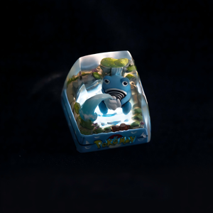 Keycap artisanal en résine <span class=keywords><strong>Poliwag</strong></span> Pokémon imprimé en 3D, usinage CNC, série dégradée, touches foncées - Product Image 3