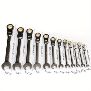 Private Label Flex Head Ratchet Wrench Cr-V Black Nickel Plating Ratcheting <strong>Spanner</strong> for Auto Repair - Product Image 2
