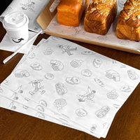 Papier d'emballage personnalisé pour pain sandwich hamburger Papier sulfurisé écologique Papier sulfurisé Papier alimentaire jetable huilé